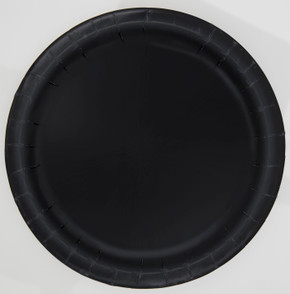 Paper Plates Black 16 8 5/8 in / 21.9 cm