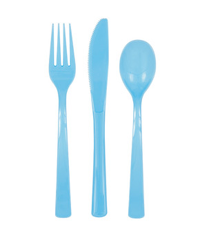 Plastic Cutlery Powder Blue