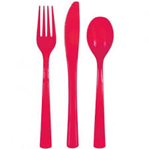 Unique Party plastic cutlery 18 ct 6 of each, Forks, Knives, Spoons