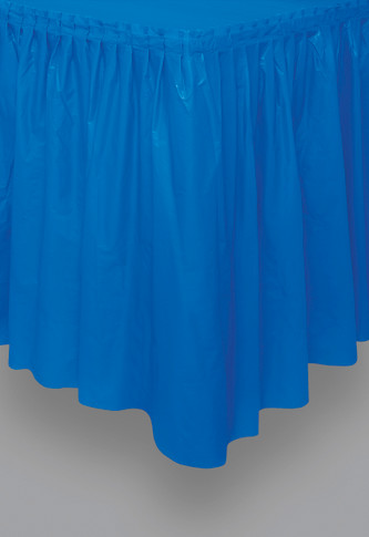 Royal Blue Plastic Table Skirt 29 in x 14 Ft 73cm x 4.26m