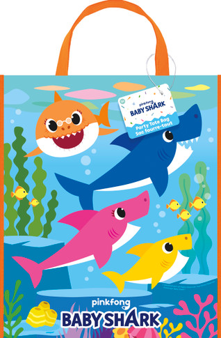 13" x 11" Baby Shark Pinkfong Party Tote Reusable Bag