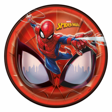 Paper plate featuring Spider-Man party design