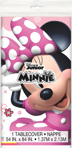 Minnie Plastic Tablecover 54 in x 84 in