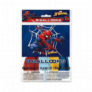 Marvel Spider-Man 12 inch balloons 8 pack