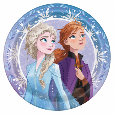 Round Frozen 2 themed paper plate