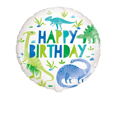 18" Dinosaur Happy Birthday