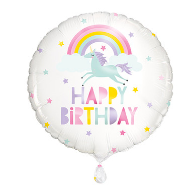 Happy Birthday 18" Unicorn Rainbow
