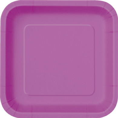 14ct Pretty Purple Paper Plates 9"