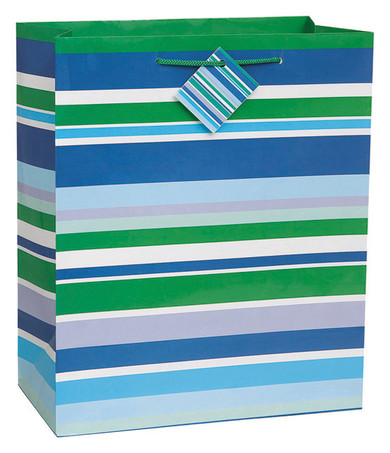 Large Party Stripes Gift Bag 13” x 10.5 ”