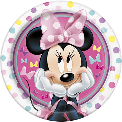 Minnie Disney plates 8 ct 8 5/8 in 21.9 cm
