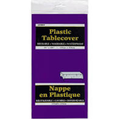 Deep Purple Plastic Tablecover Rectangular