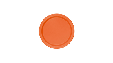 Pumpkin Orange Paper Plate Round Small