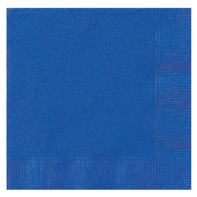 royal blue small paper napkins for party table setting