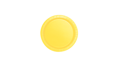 Sunflower Yellow Paper Plate Round Small