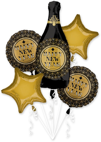 Roaring Twenties Happy New Year  Bouquet Foil 38"