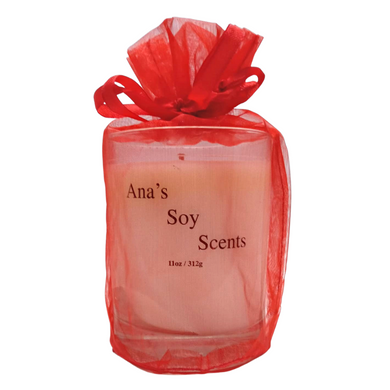 Holly Berry, Ana's Soy Scents 11oz Candle With Sheer Bag