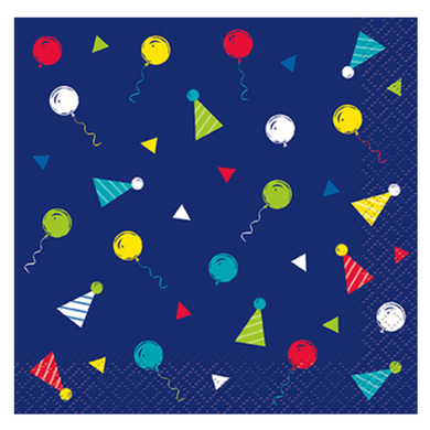peppy birthday small paper napkins 16-count