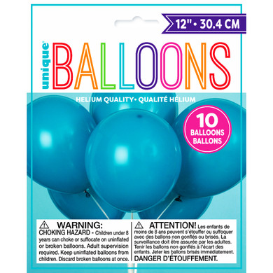 Teal Balloons-Helium Quality 10 un. 12¨
