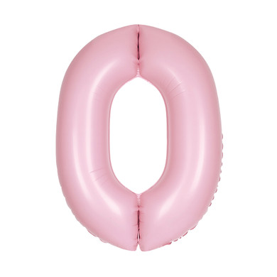 34" Balloon Number 0 Pink