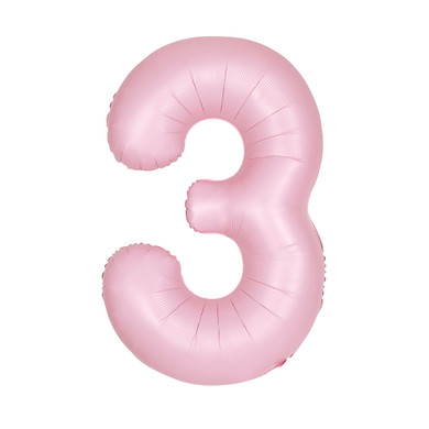 34" Balloon Number 3 Pink