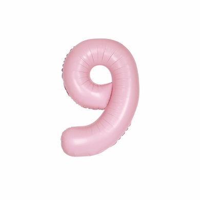 Elegant pale pink number 9 balloon for party backdro
