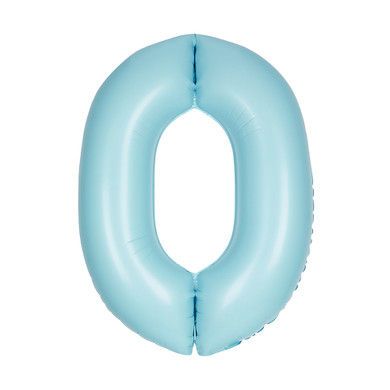 34" Balloon Number 0 Blue