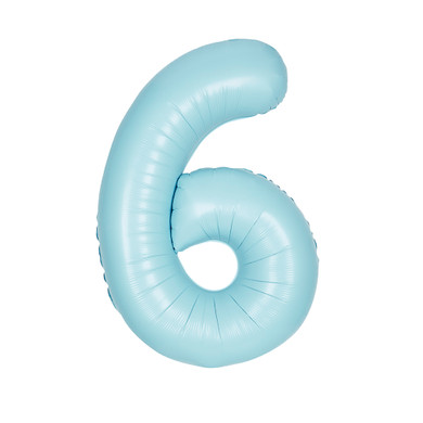 34" Balloon Number 6 Blue