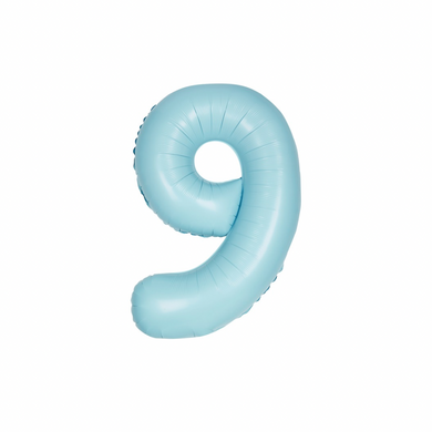 Gentle blue number 9 balloon for party backdrop