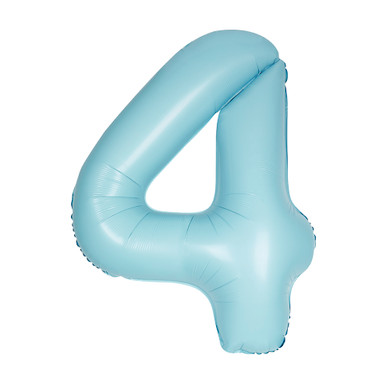 34" Balloon Number 4 Blue