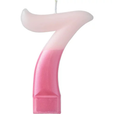 Birthday Candle Numeral ''7'' Pink