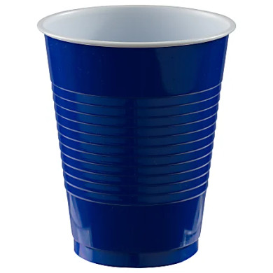 Plastic Cups Bright Royal Blue 50Pcs-18oz.(533mL)