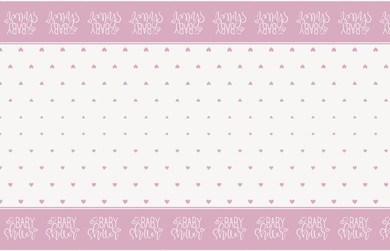 Pink Hearts Baby Shower Rectangular Plastic Table Cover 54"x84"