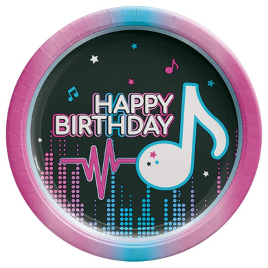 Happy Birthday Small Paper Plates 8 Pcs