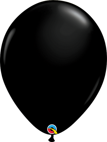 Qualetex 16'' Round Onyx Black Latex Balloons (50ct)