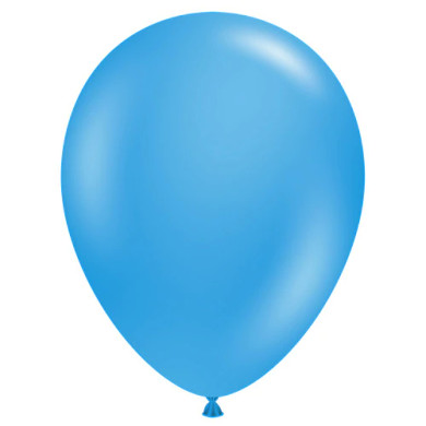 100 Tuftex Blue Color Latex Balloons 11"