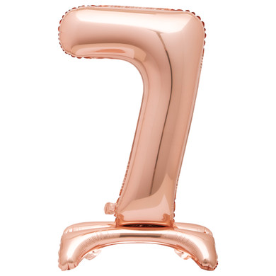 Rose Gold Self-Standing 30" Number 7 Balloon