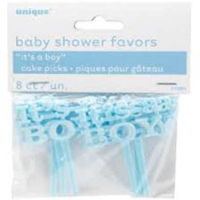 Baby Shower Favors ''It's a Boy'' Cake Picks