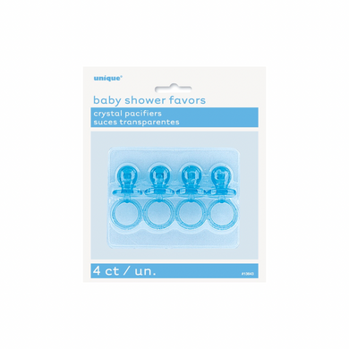 Mini blue pacifier party favors