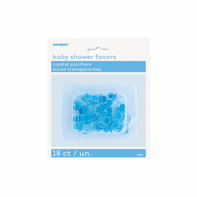 Mini blue pacifier baby shower decorations