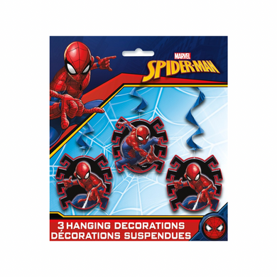 Spider-Man themed birthday hanging decorations