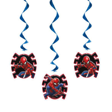 Spider-Man Hanging Swirl Decorations 26" 3ctJointed Banner