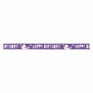 Kids unicorn celebration banner
