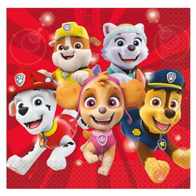 paw patrol large paper napkins 16-count