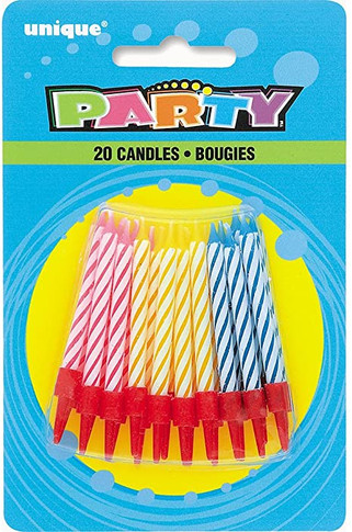 Birthday Candles and Holders (20ct)