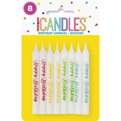 Birthday Candles - Assorted (8ct)