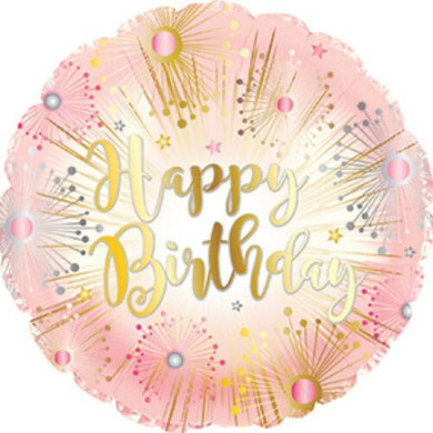 Happy Birthday Rose Gold Balloon 17''