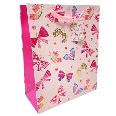 Butterflies gift bag 26x32x12 cm