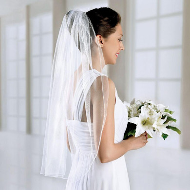 Veil White Single Layer Bride