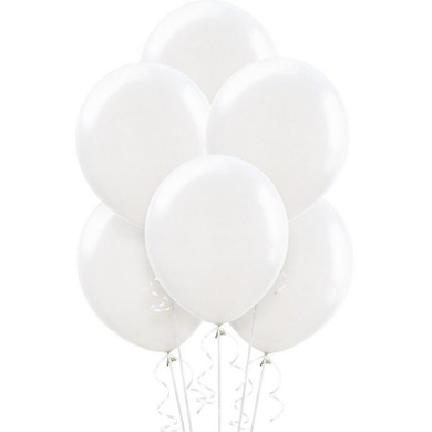 White Latex Balloons 12 inch (100ct)