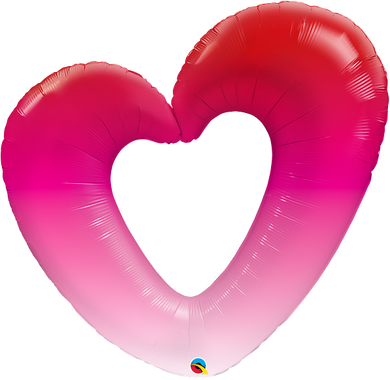 Pink Ombre Heart Foil Balloon 42''
